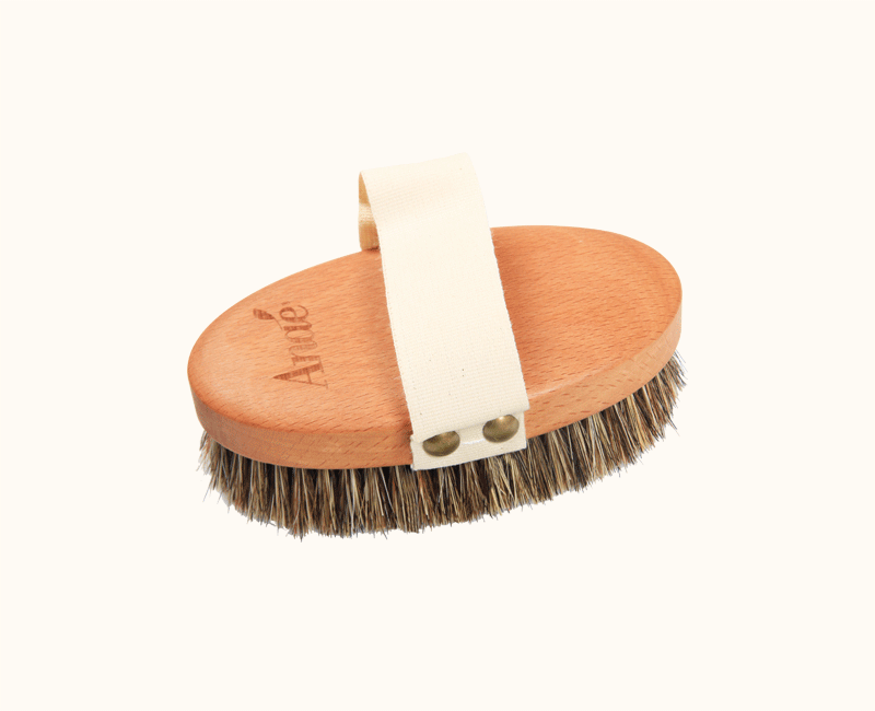 Brosse massage crins de cheval et fibres agave