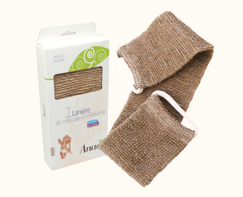Lanière lavante exfoliante