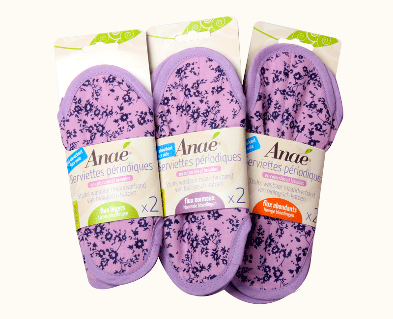 Serviettes hygiéniques lavables – millefleur
