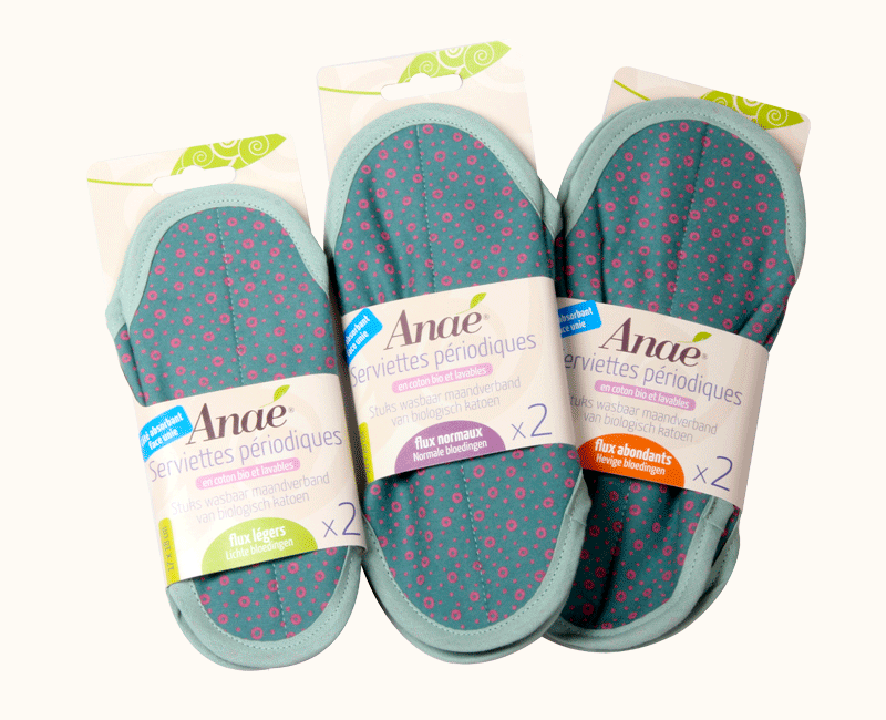 Serviettes hygiéniques lavables – mini-cercles