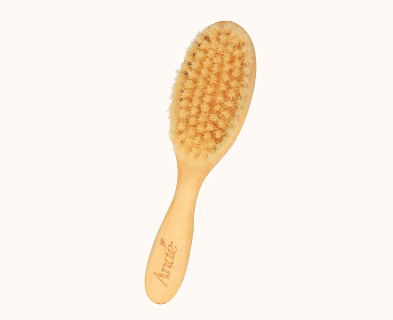 Brosse à cheveux enfant en bois de hêtre et soie - Multicolore