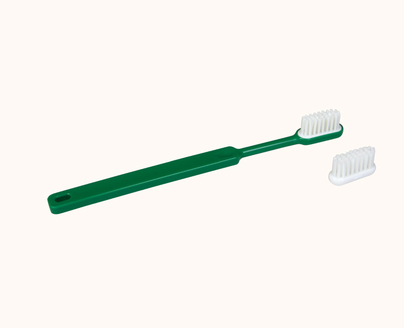 AE635 Brosse à dents vert vrac médium rechargeable en bioplastique
