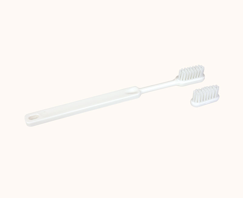 AE621 Brosse à dents médium blanc rechargeable en bioplastique