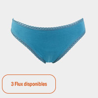 Culotte menstruelle bleue corsaire