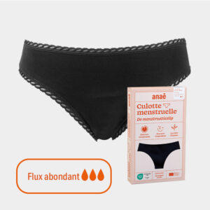 AE813Culotte menstruelle flux abondant noir